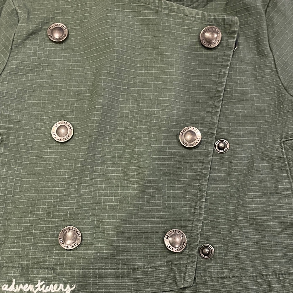 OshKosh B'gosh unisex Green Hooded coat with patterned inside - Picture 3 of 7